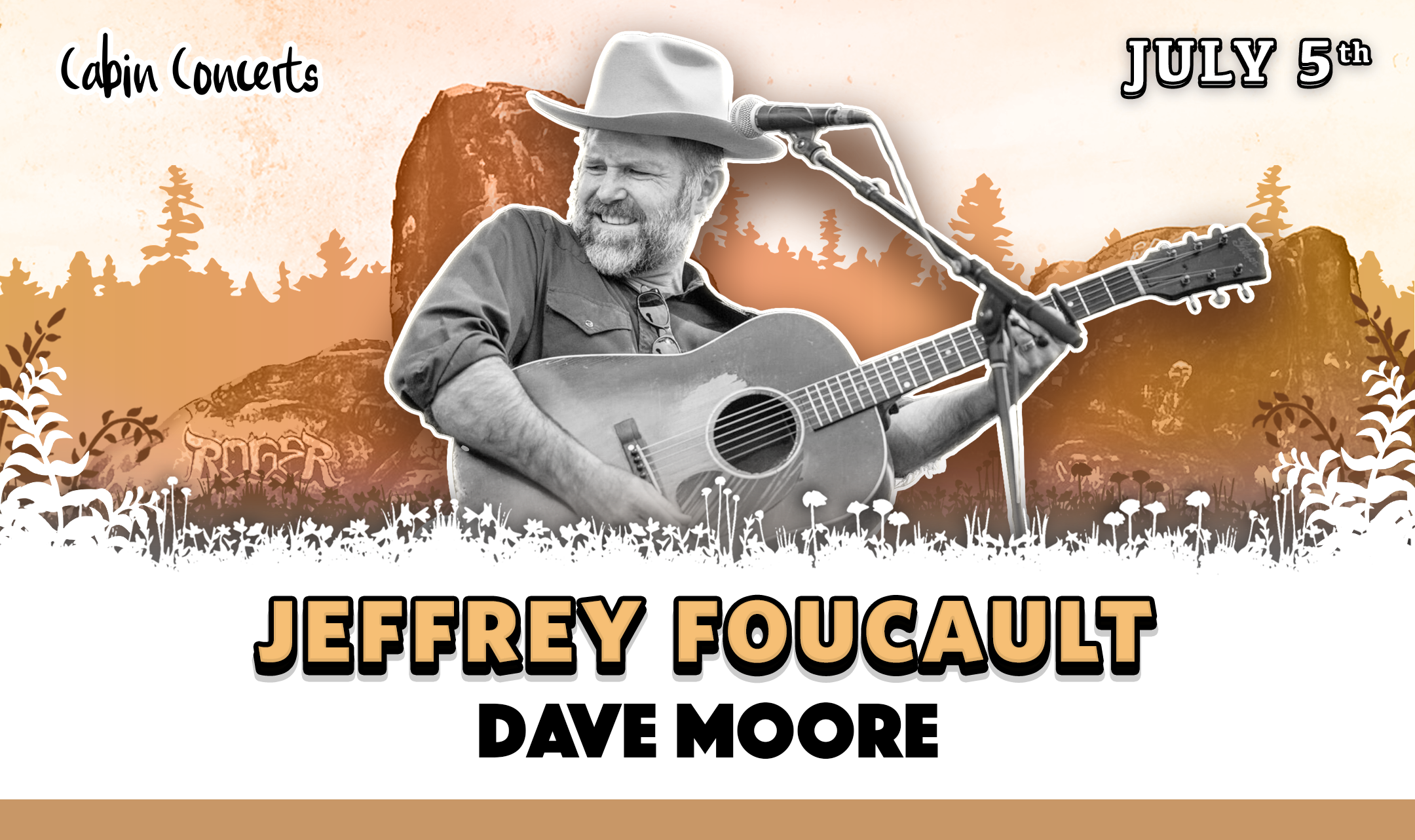 July 5th 2025 Cabin Concert - Main acts by Jeffrey Foucault and Dave Moore, Opened by Simon Cropp and Alissa Jacobson